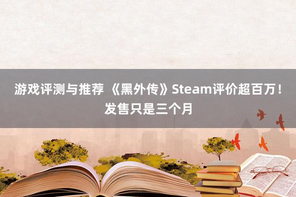 游戏评测与推荐 《黑外传》Steam评价超百万！发售只是三个月