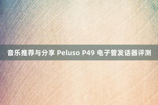 音乐推荐与分享 Peluso P49 电子管发话器评测