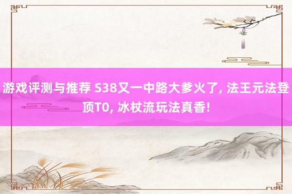 游戏评测与推荐 S38又一中路大爹火了, 法王元法登顶T0, 冰杖流玩法真香!